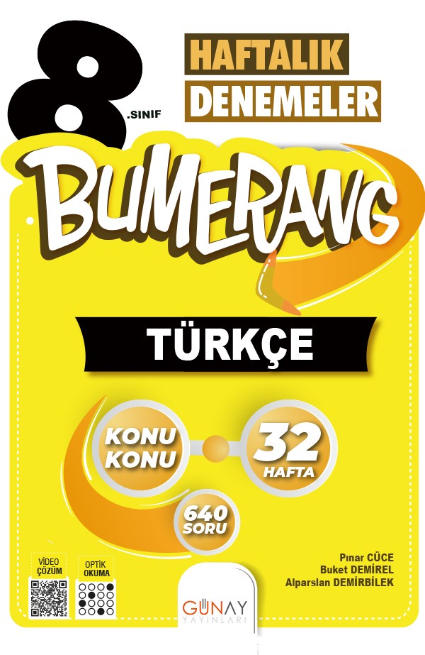 8. Sınıf Bumerang 32 Haftalık Türkçe Denemeleri