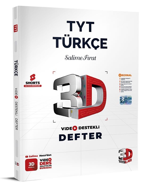 TYT 3D Türkçe Video Destekli Defter
