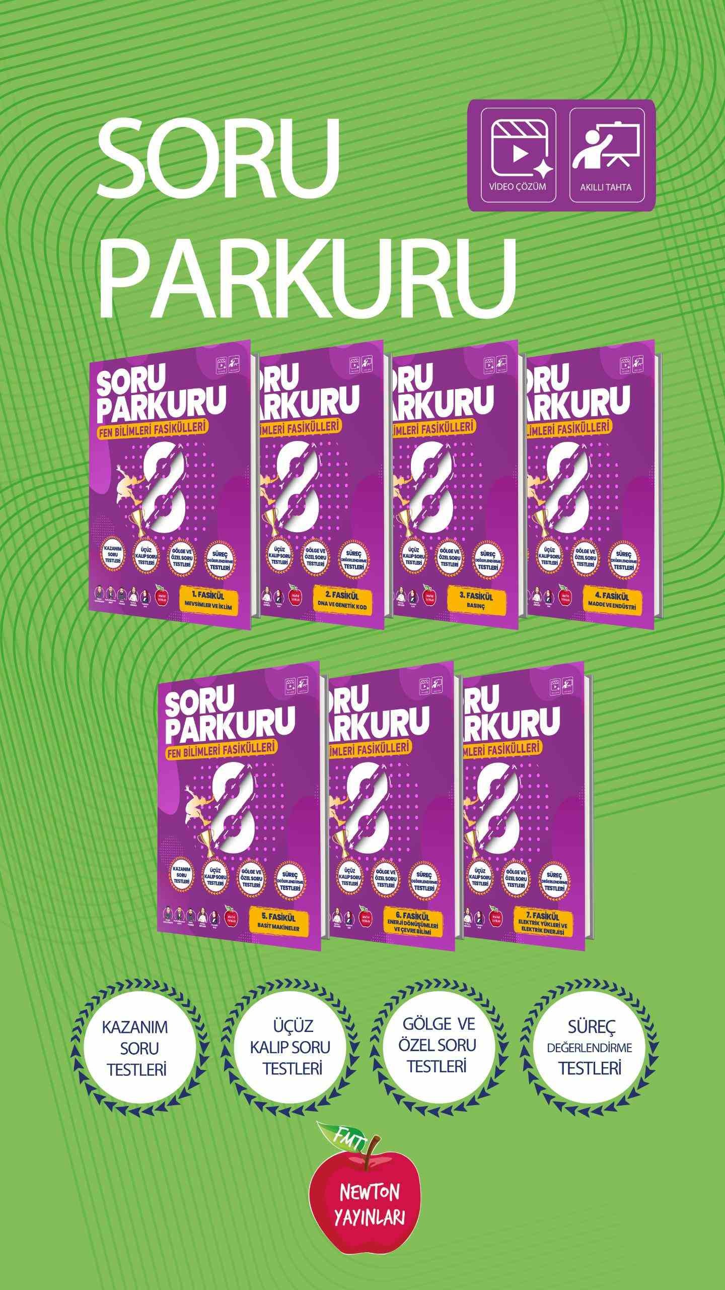 8. Sınıf Soru Parkuru Fen Bilimleri Fasikülleri Seti Newton Yayınları