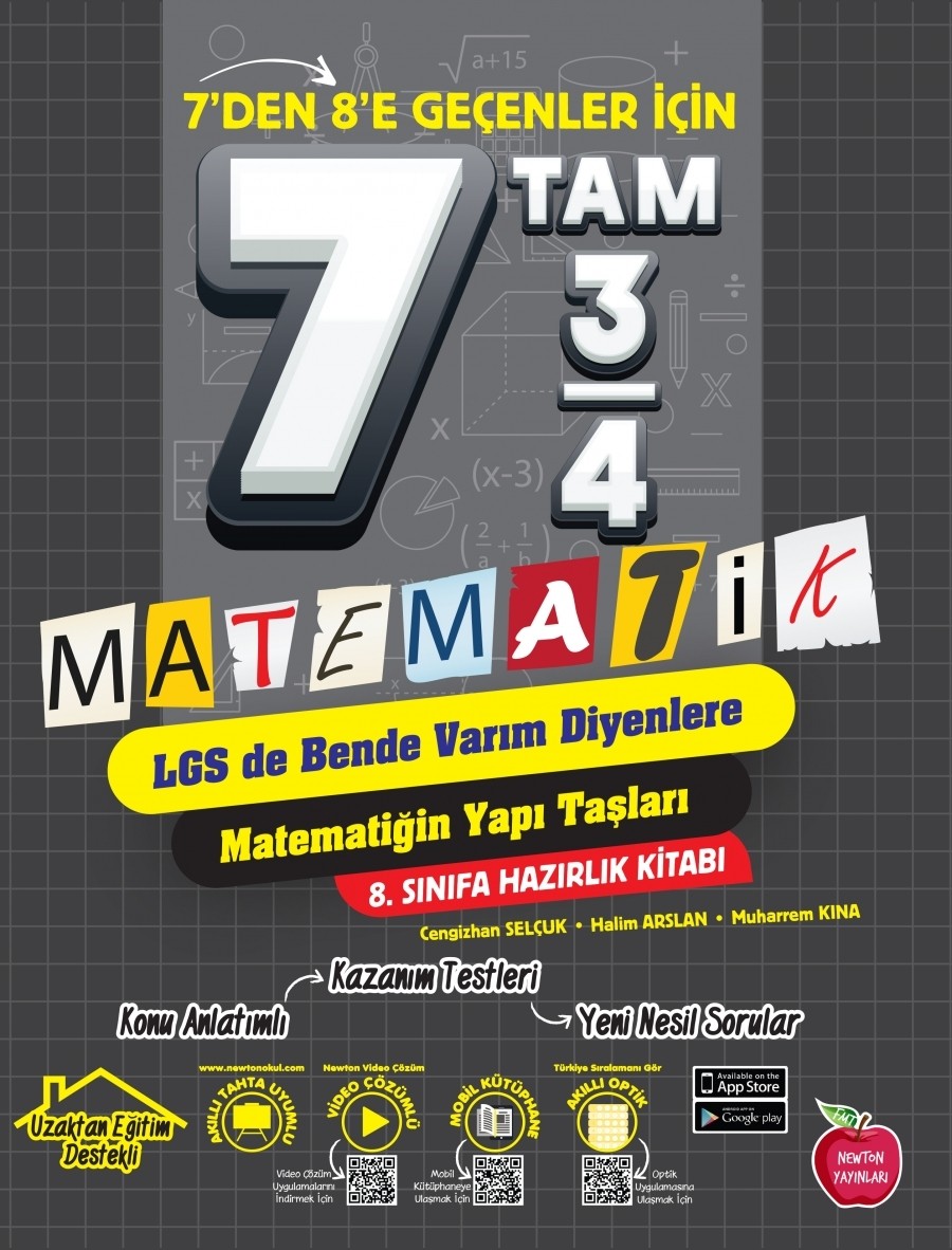 Newton 7`den 8`e Geçenler İçin Matematik  Newton Yayınları
