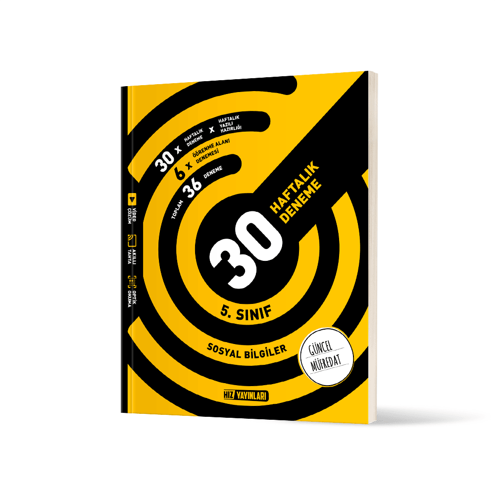 5. Sınıf Hız Sosyal Bilgiler 30 Haftalık Deneme Hız Yayınları