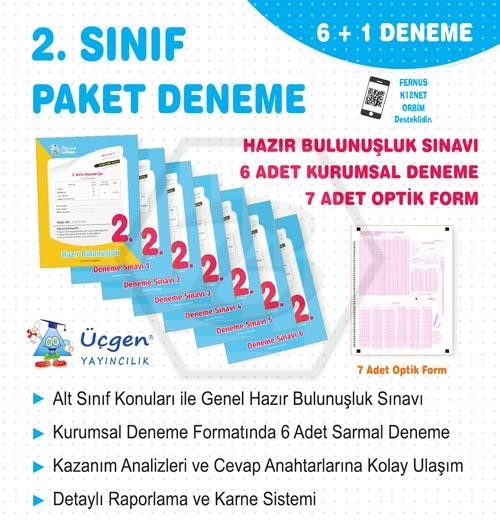 2. Sınıf - PAKET DENEME 7 li + Üçgen Mobil Optik