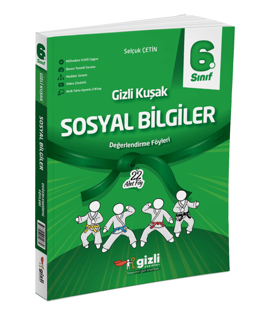 6. Sınıf Sosyal Bilgiler Gizli Kuşak Değerlendirme Föyleri