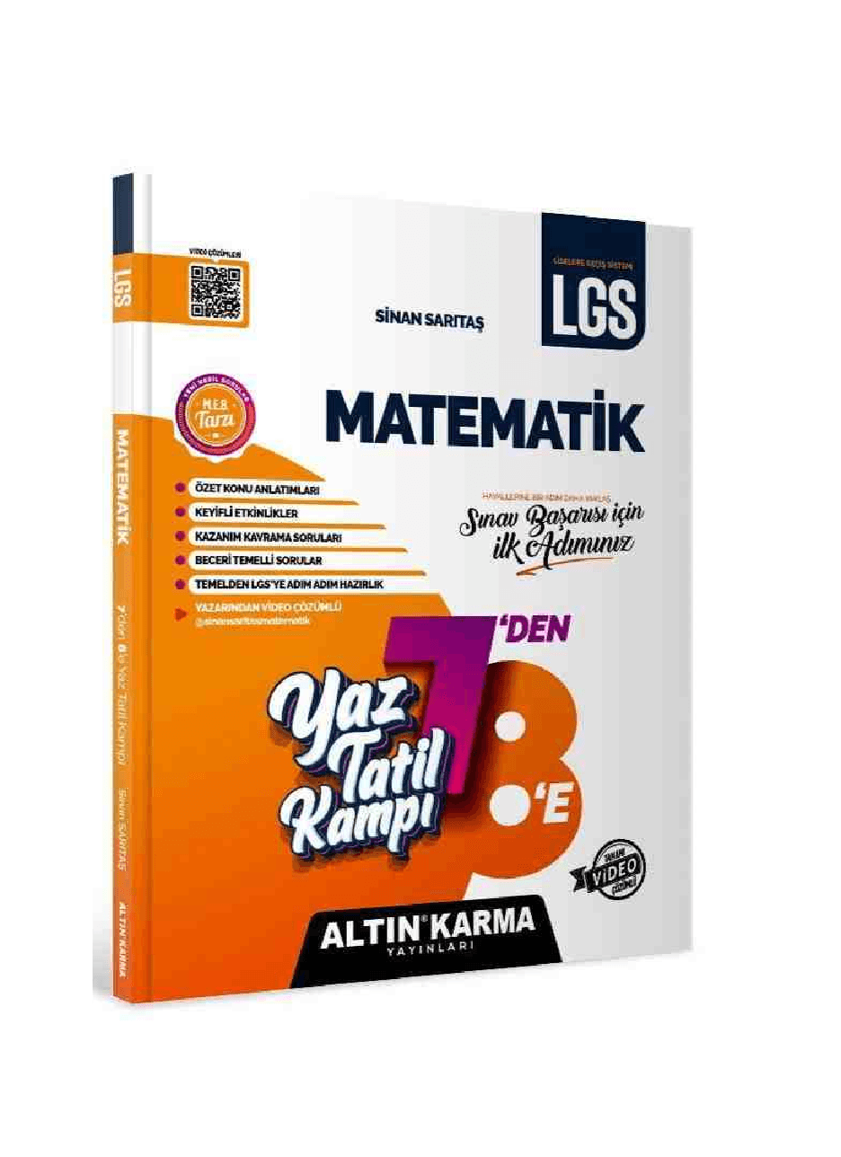 Matematik Yaz Tatil Kampı LGS 7.- 8. Sınıf Hazırlık Altın Karma Yayınları