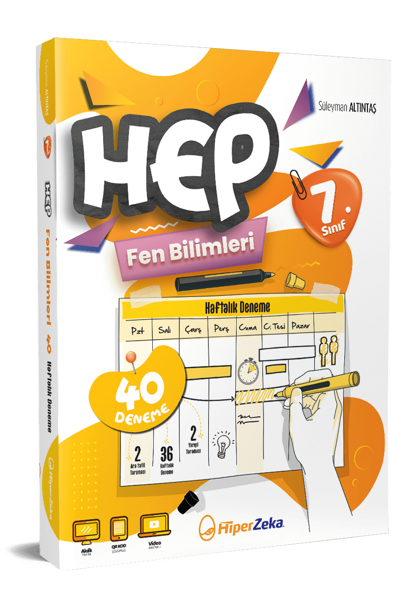 7. Sınıf HEP Fen Bilimleri Haftalık Deneme Föyleri