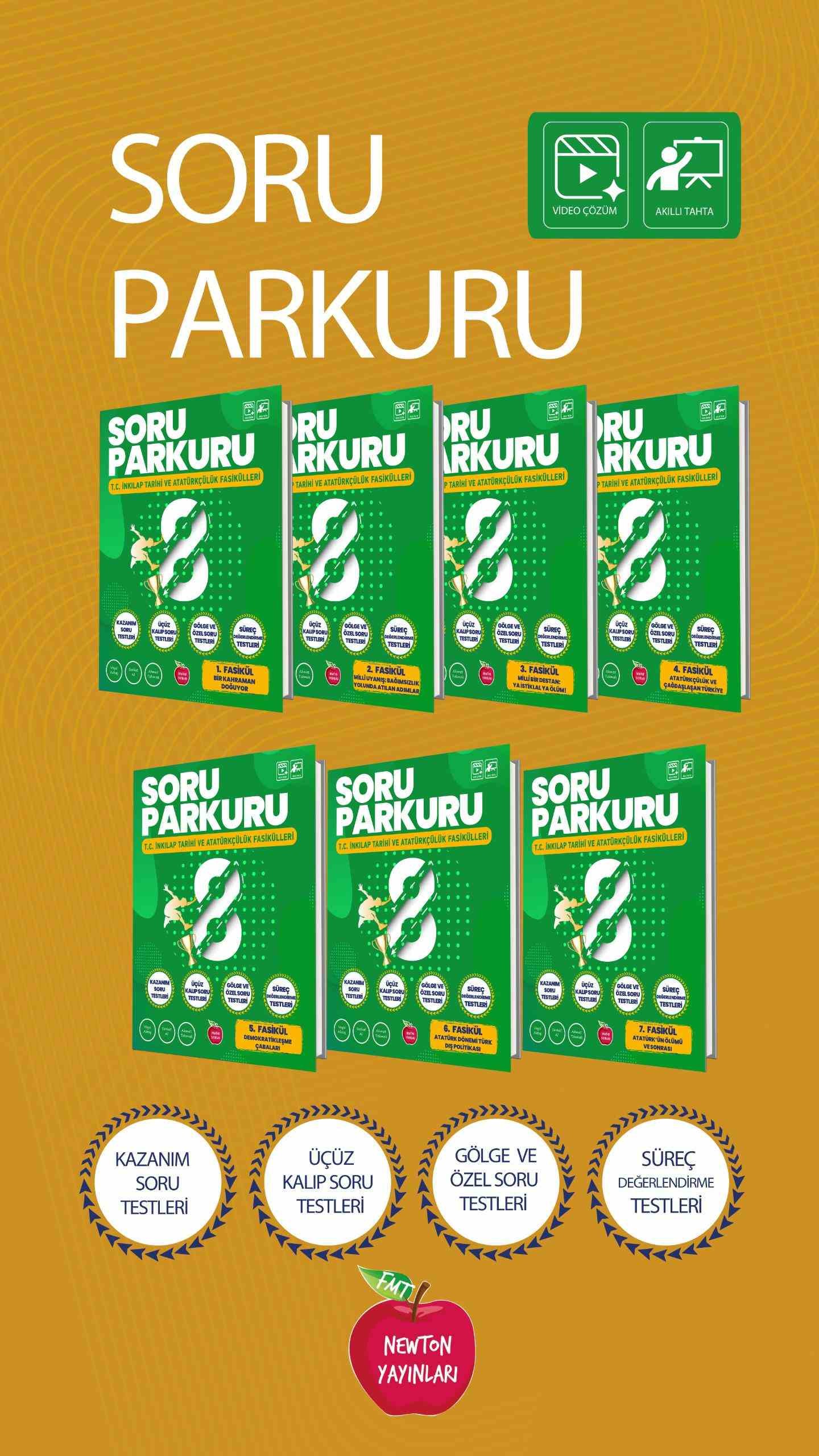 8. Sınıf Soru Parkuru T.C. İnkılap Tarihi Fasikülleri Set Newton Yayınları