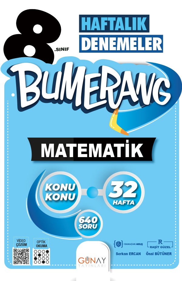 8. Sınıf Bumerang 32 Haftalık Matematik Denemeleri
