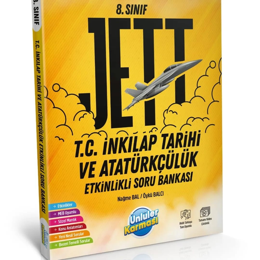 8. Sınıf Jett Etinlikli T.c İnkılap Tarihi ve Atatürkçülük Fasikülleri Soru Bankası