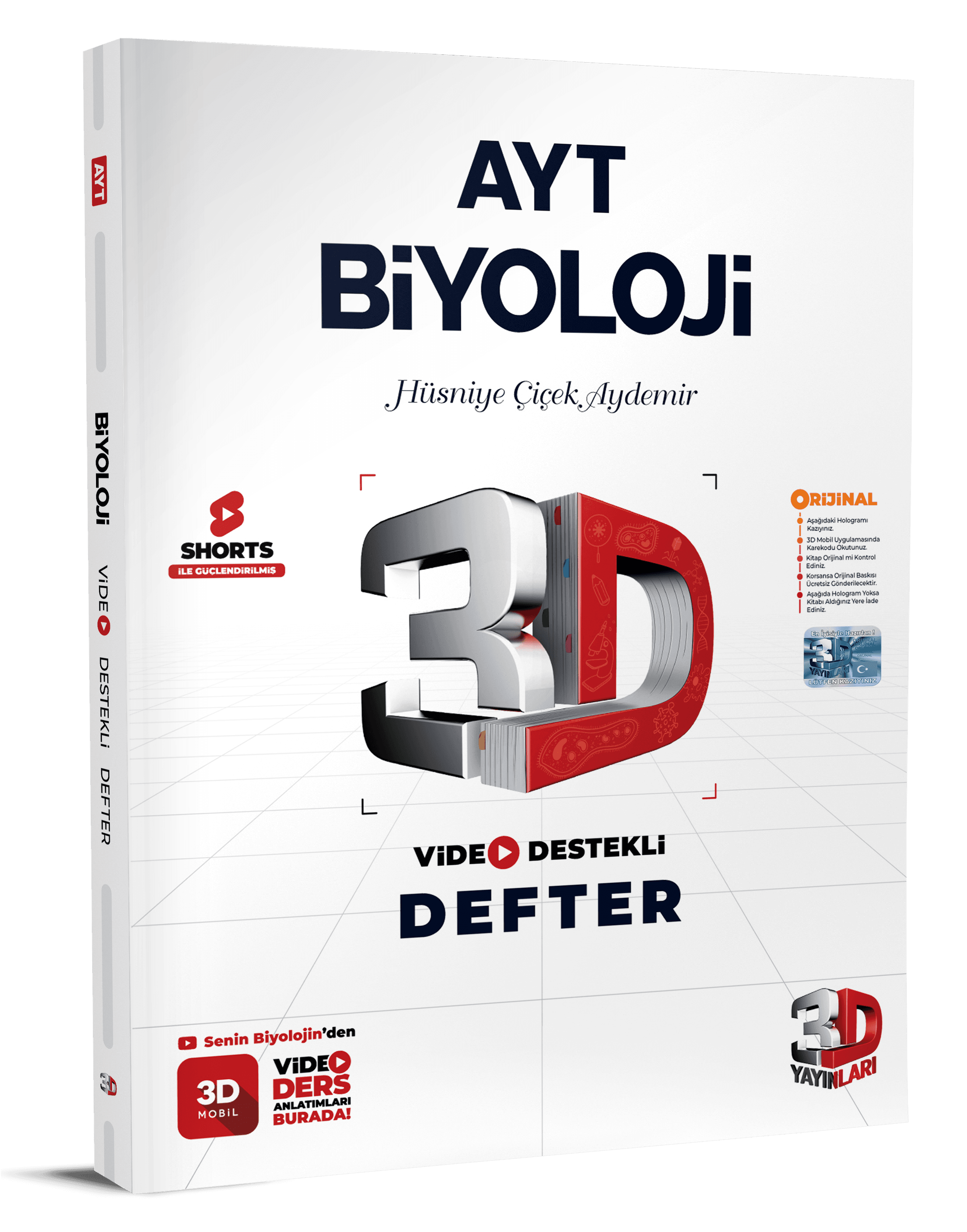 AYT 3D Biyoloji Video Destekli Defter