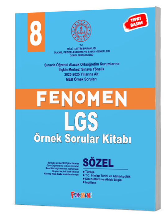 8. Sınıf Fenomen LGS  MEB Sözel Örnek Sorular Fenomen Okul