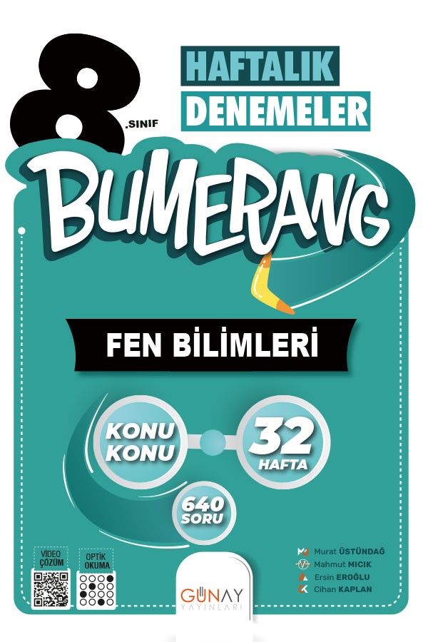 8. Sınıf Bumerang 32 Haftalık Fen Bilimleri Denemeleri