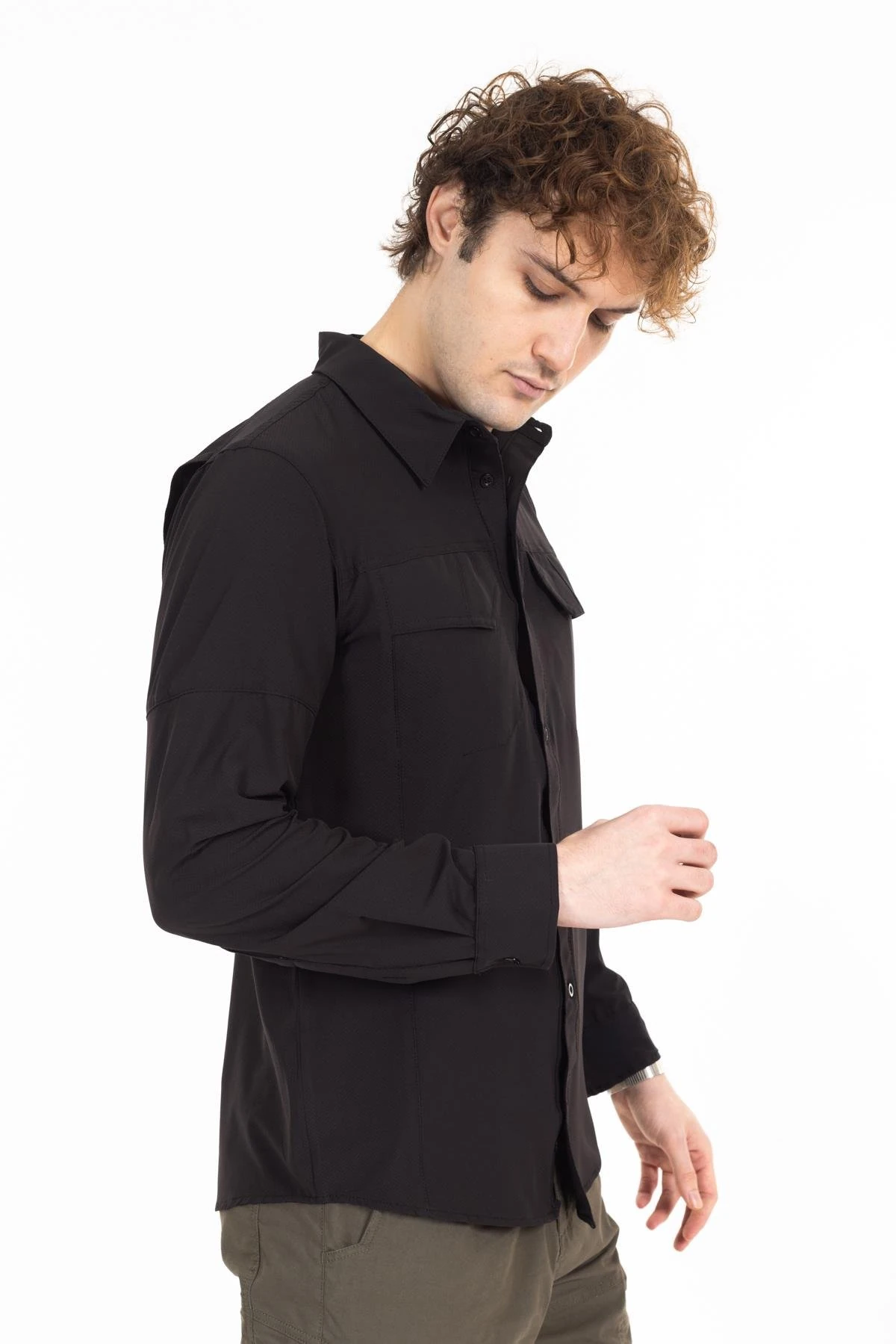 AKN 225 LİKRALI PREMİUM TAKTİK GÖMLEK-SİYAH