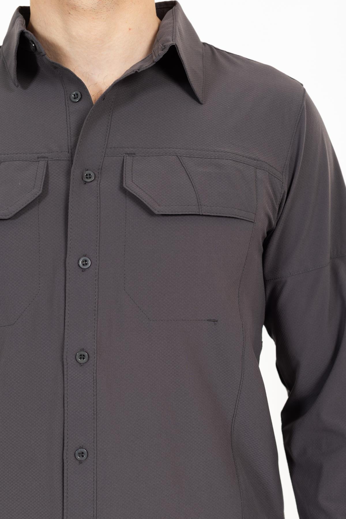 AKN 225 LİKRALI PREMİUM TAKTİK GÖMLEK-FÜME