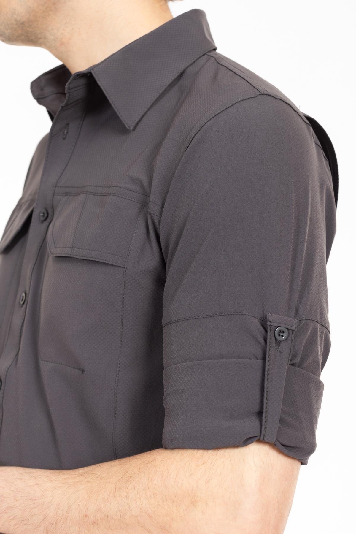 AKN 225 LİKRALI PREMİUM TAKTİK GÖMLEK-FÜME