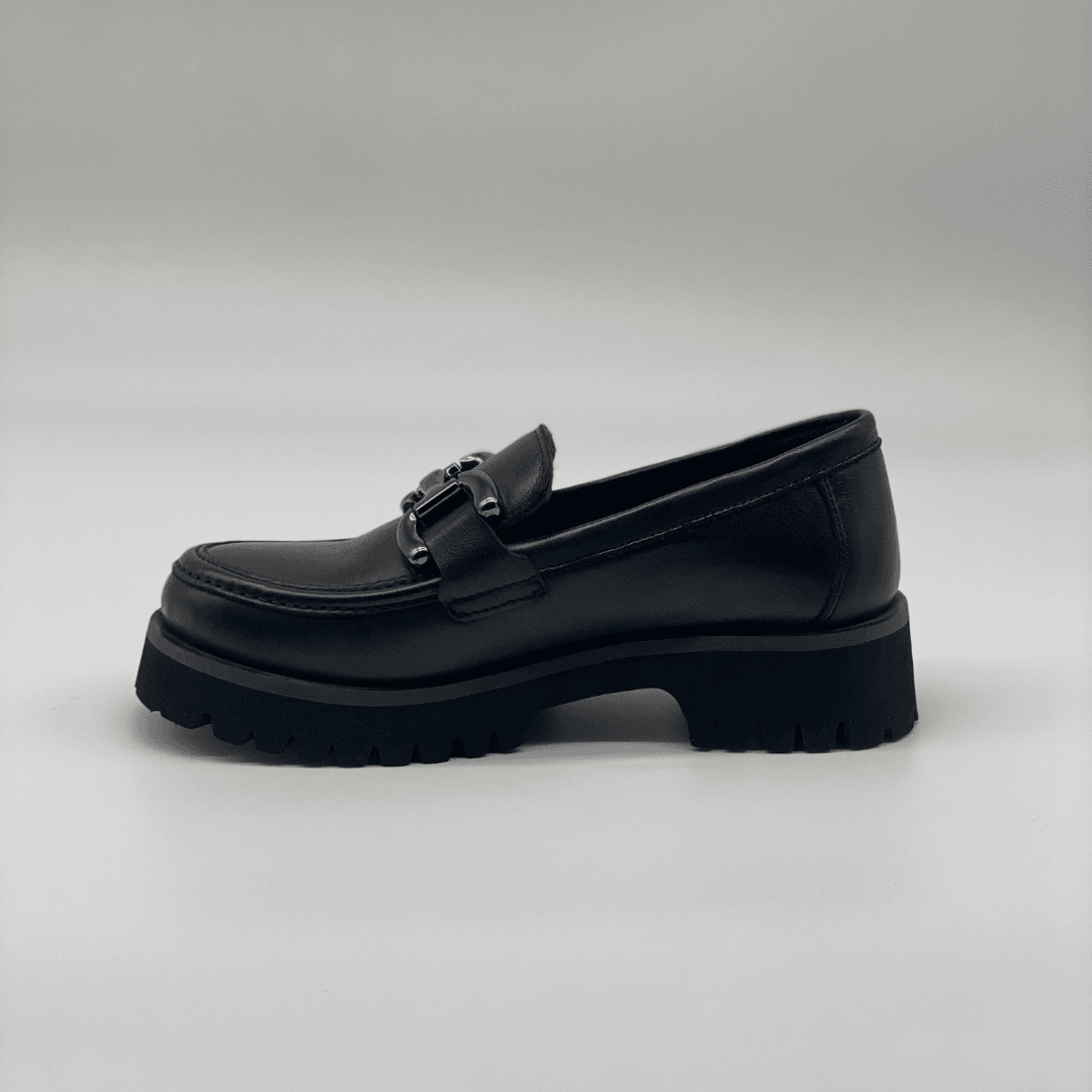 D24KA-3175 Kadın Hakiki Deri Tokalı Loafer