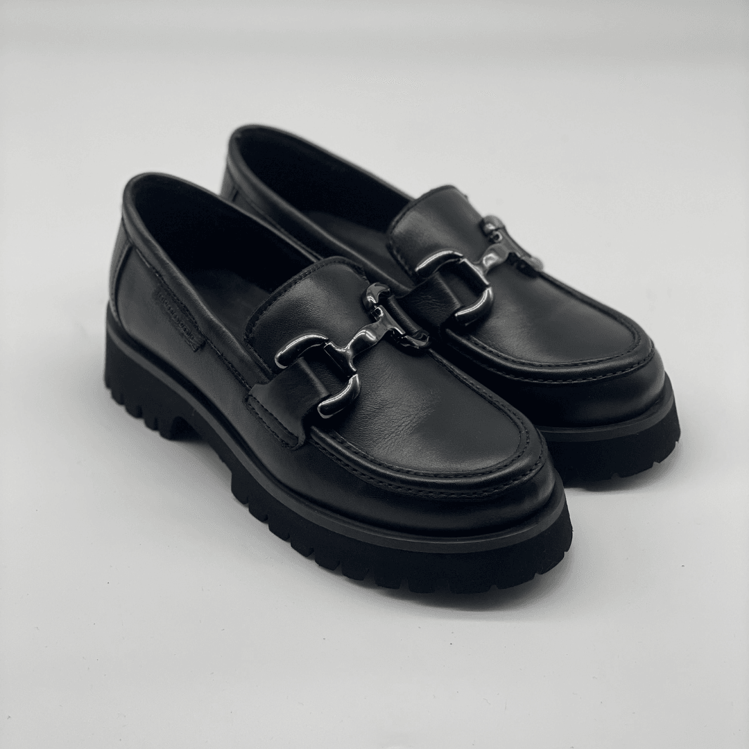 D24KA-3175 Kadın Hakiki Deri Tokalı Loafer