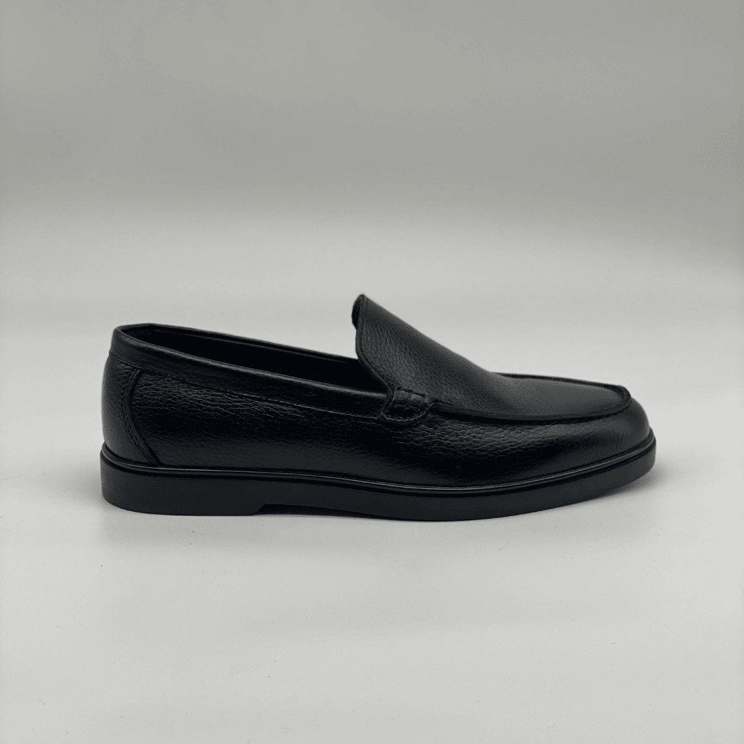 3134 Erkek Hakiki Deri Loafer - Siyah Mat