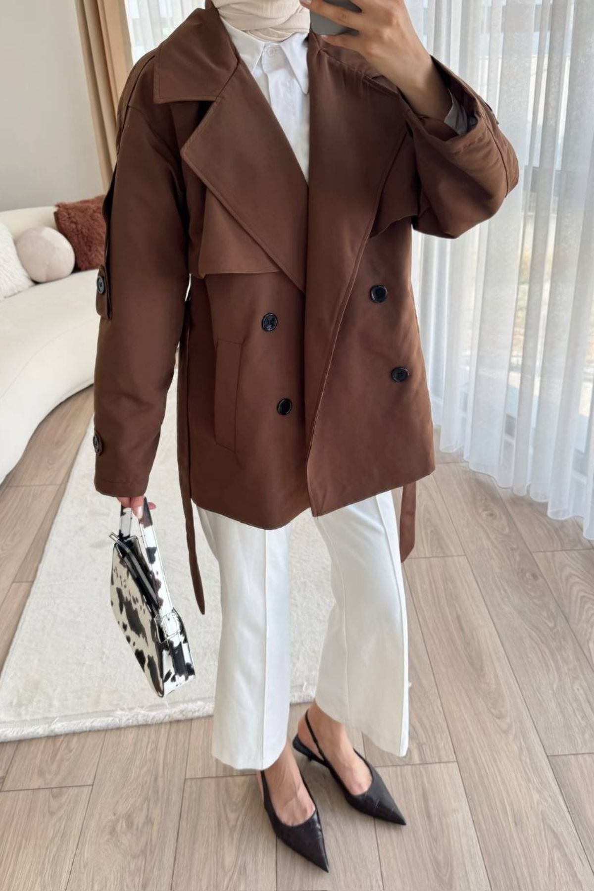 Ara Boy Premium Trençkot- Acı Kahve