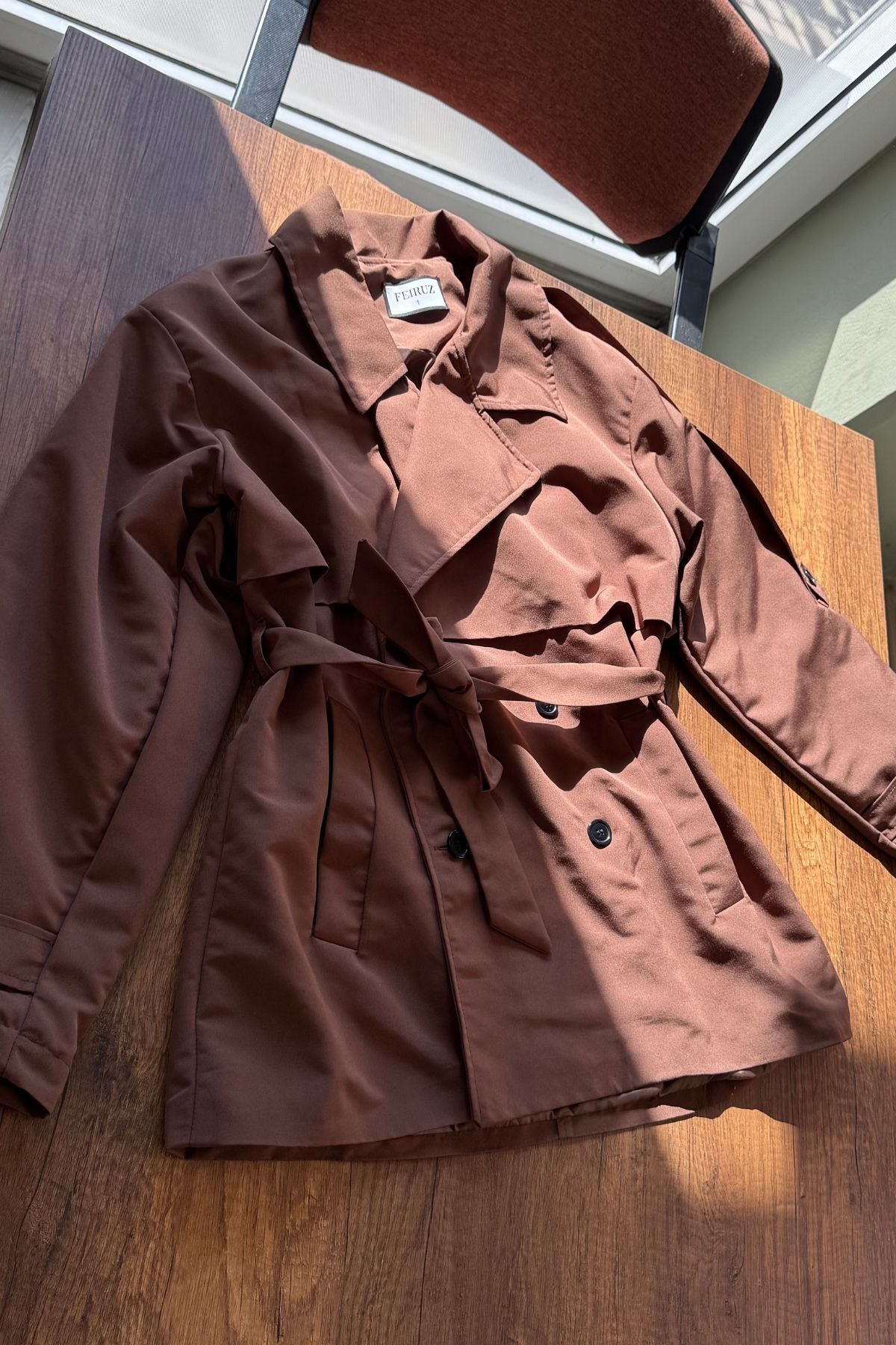 Ara Boy Premium Trençkot- Acı Kahve