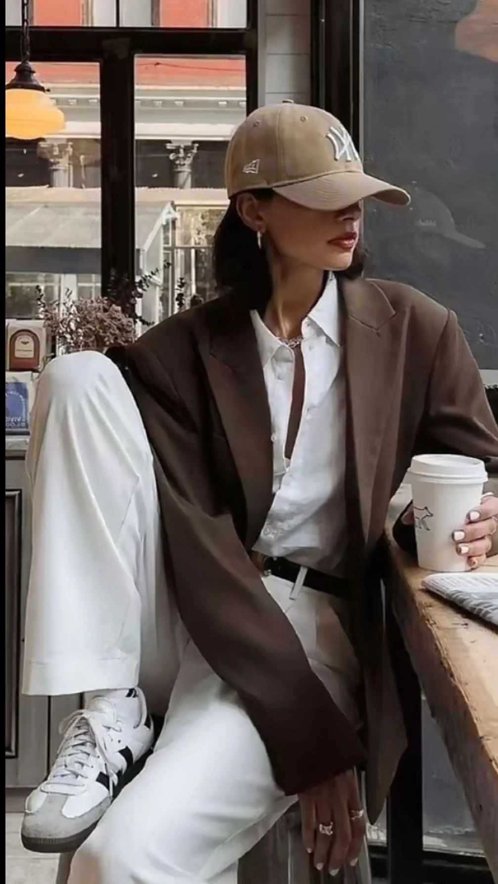 Astarlı Blazer Ceket- KAHVERENGİ