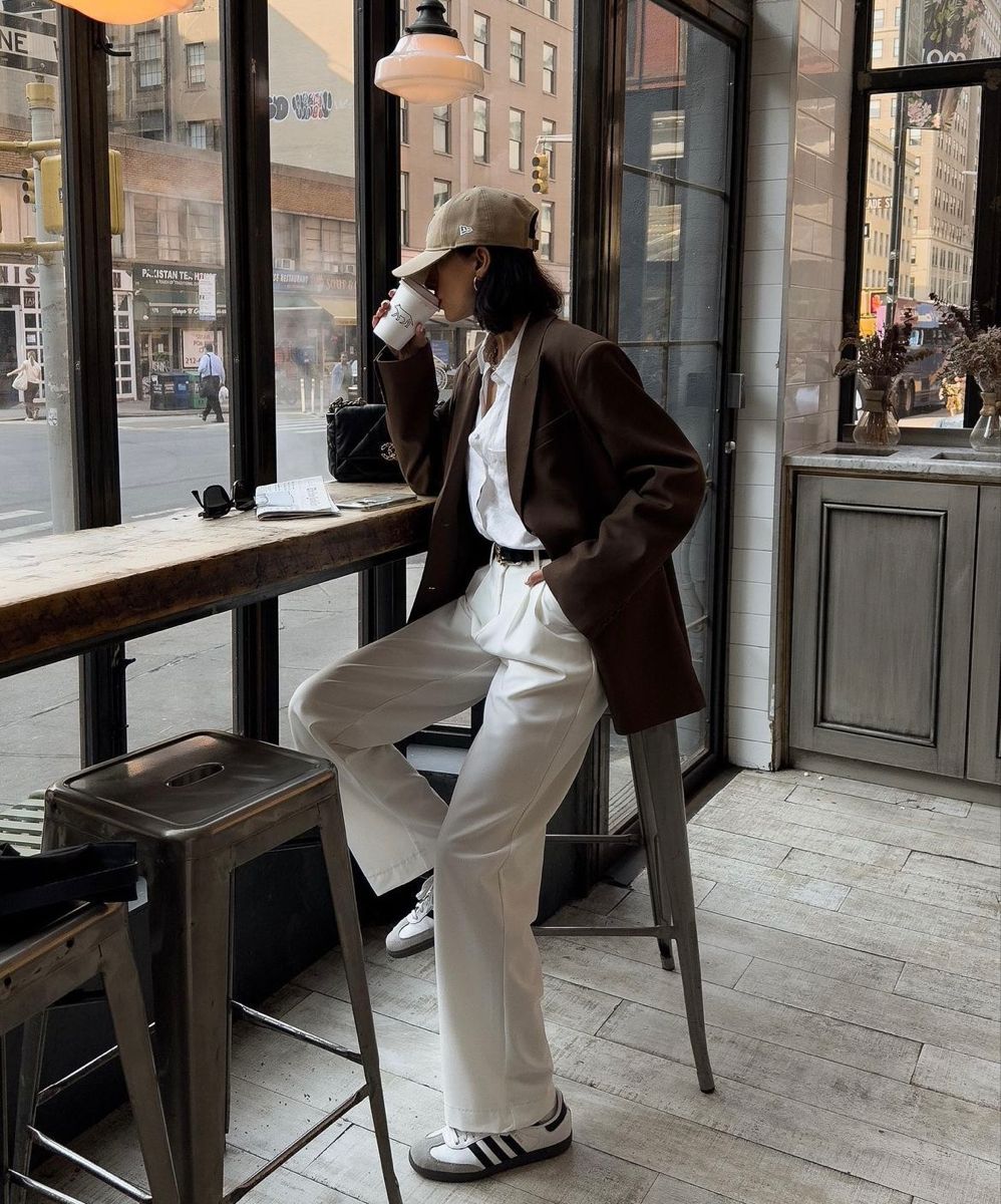 Astarlı Blazer Ceket- KAHVERENGİ