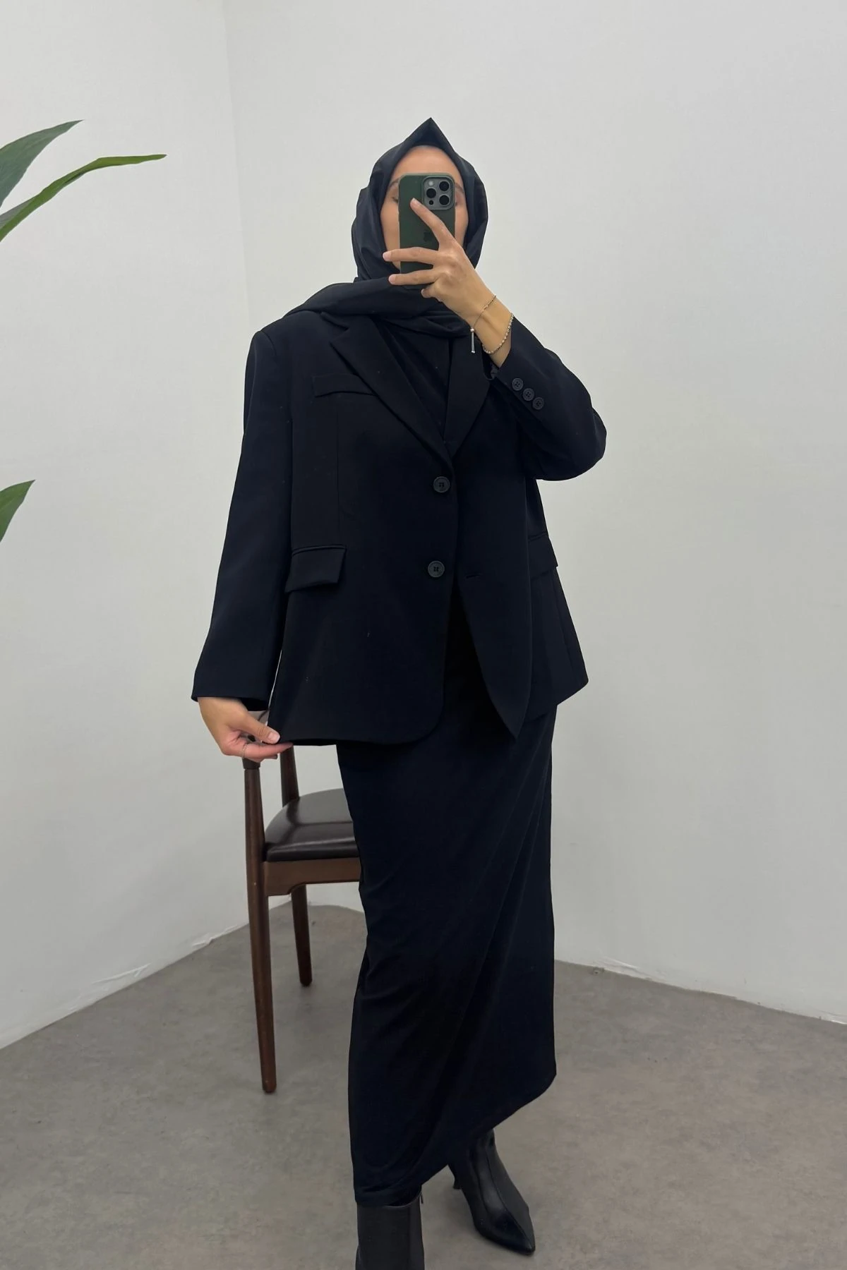 Astarlı Blazer Ceket- SİYAH