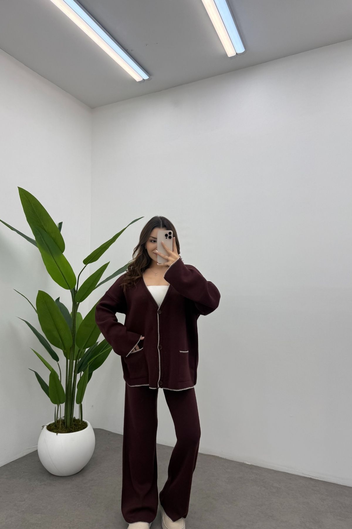Çoban Dikişli Takım - BORDO