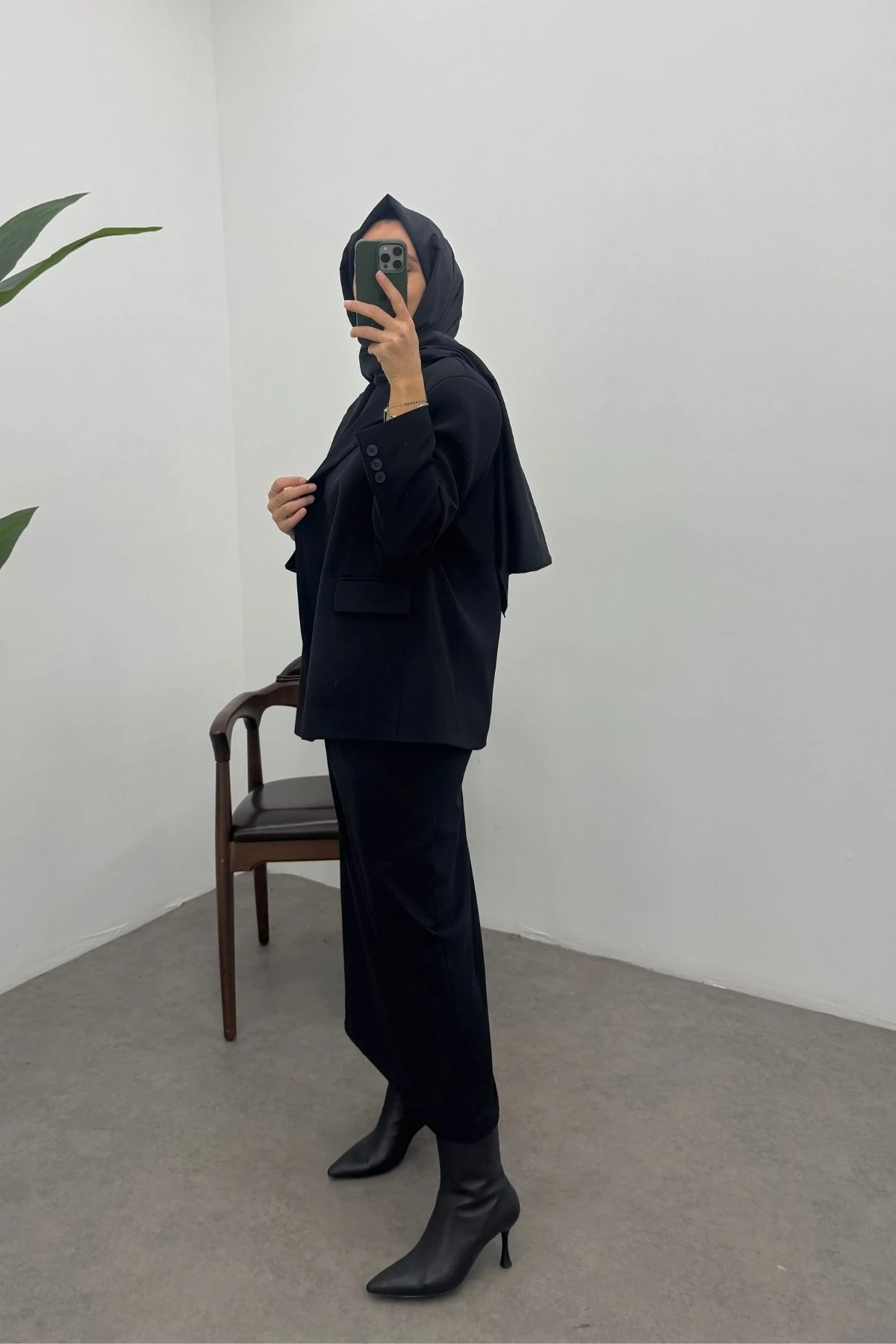 Astarlı Blazer Ceket- SİYAH