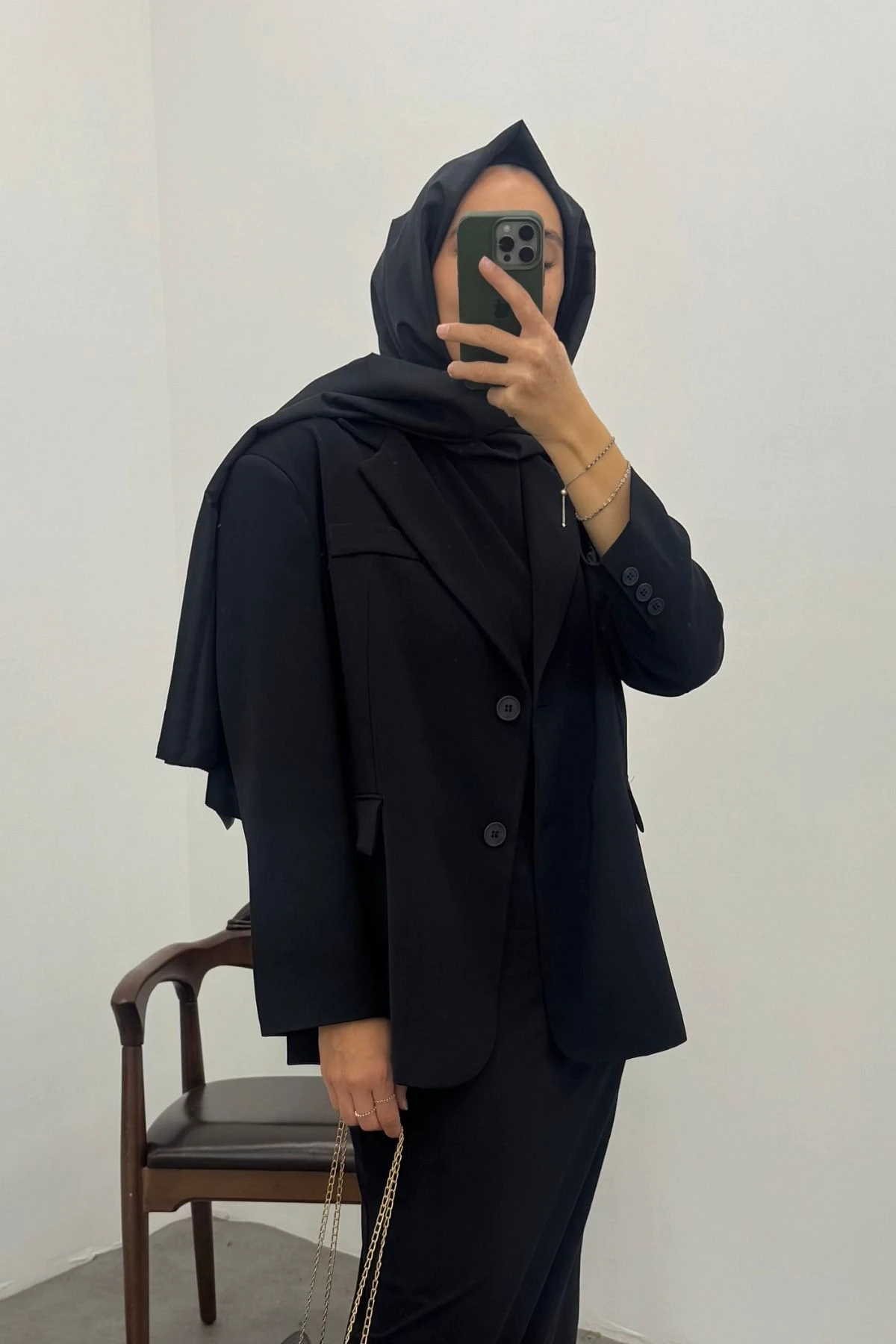 Astarlı Blazer Ceket- SİYAH