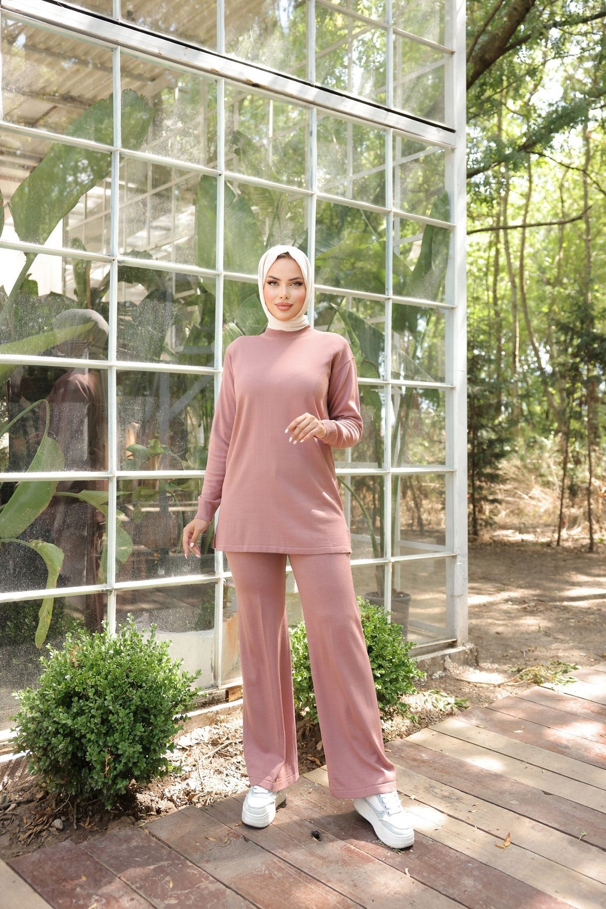 İkili Trend Triko Takımı - pembe