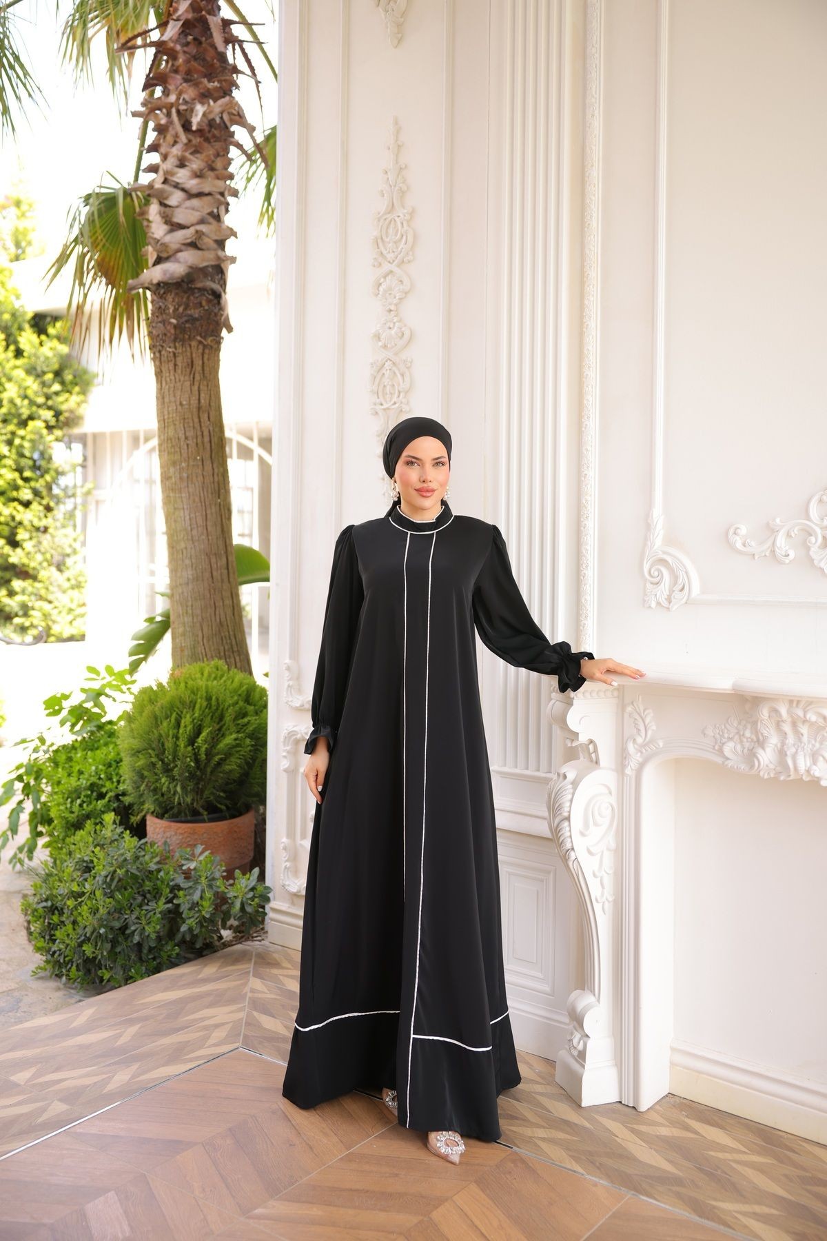 Biyeli Elbise - siyah