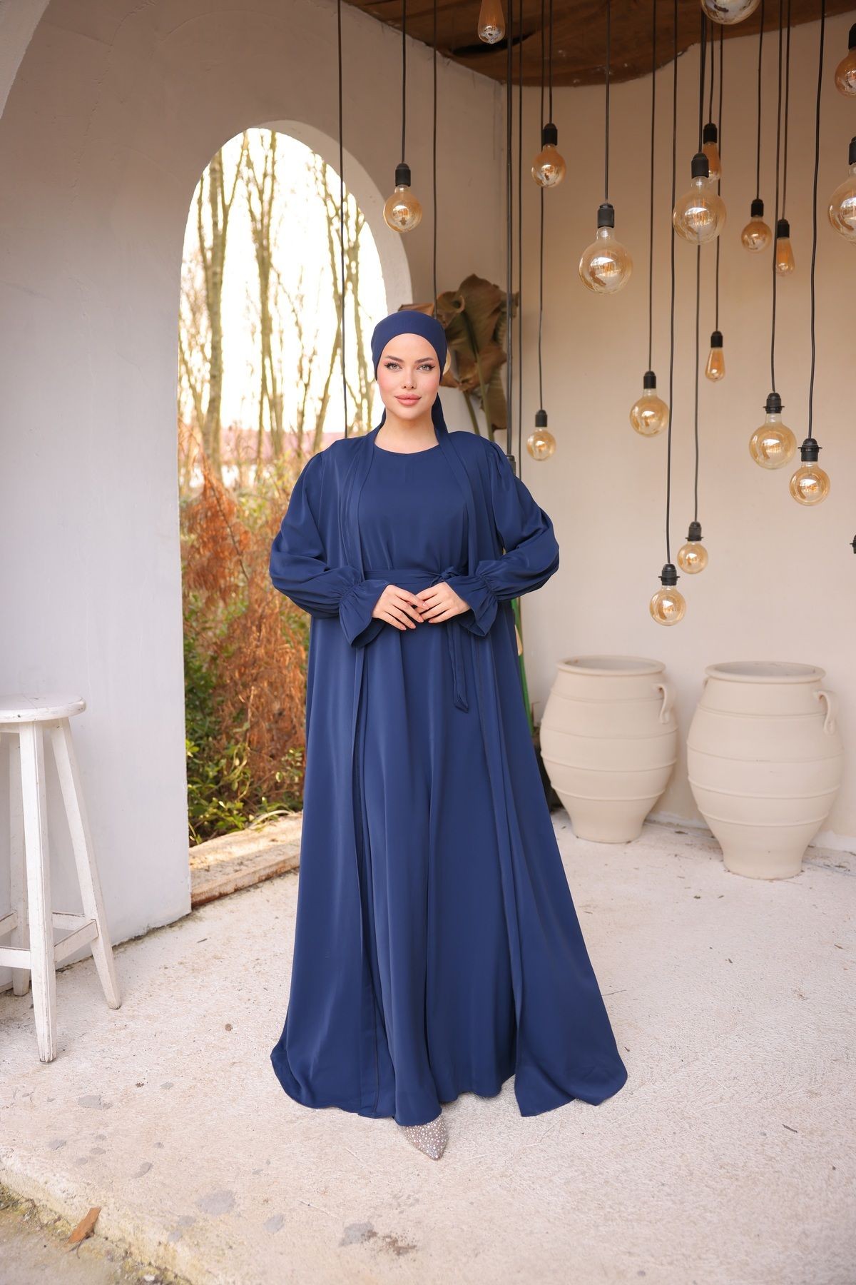 İkili Abaya Takım - lacivert
