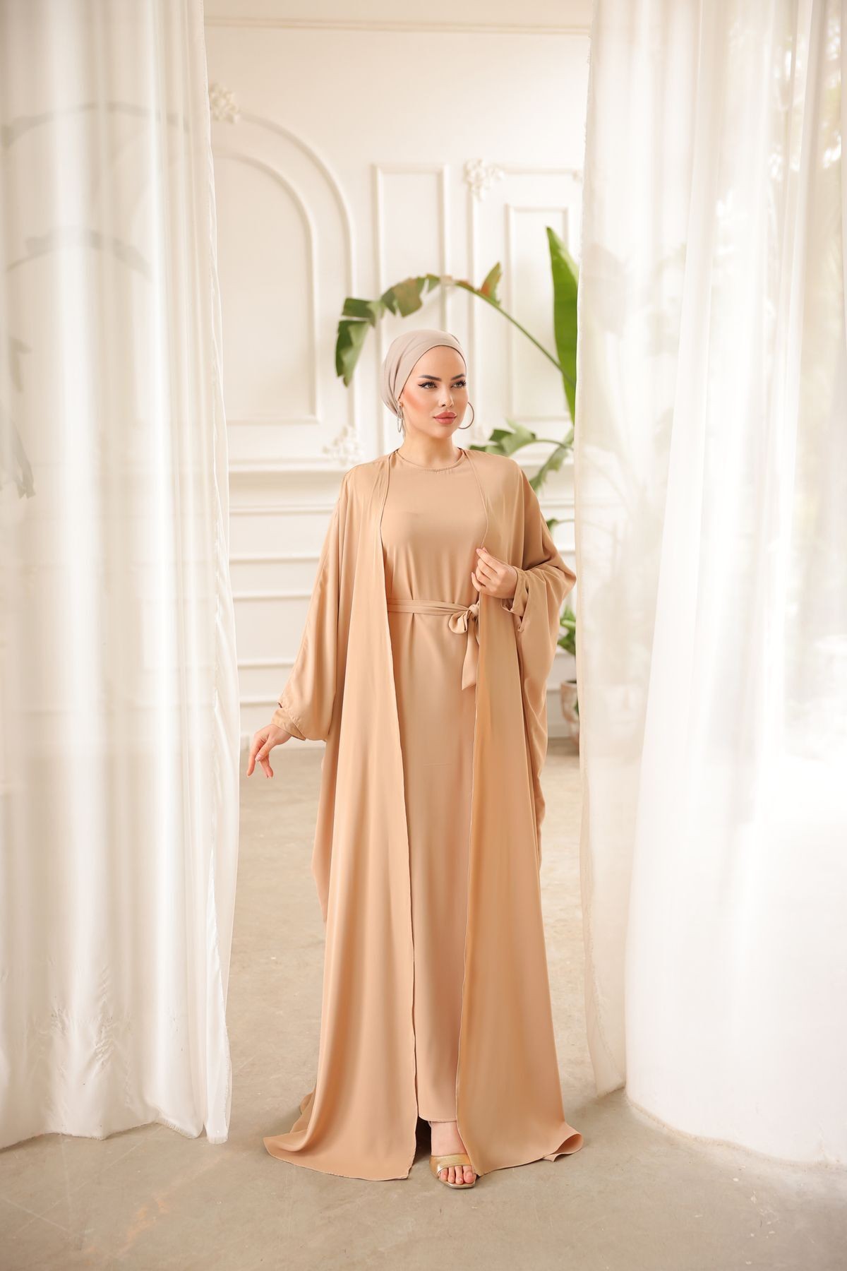 Yarasa Kol Abaya Takım - taba
