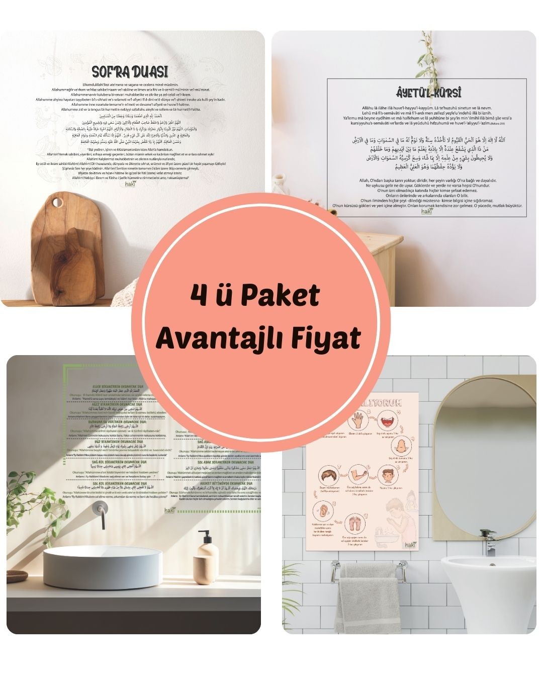 Eğitici Dualar Sticker 4 Lü Set