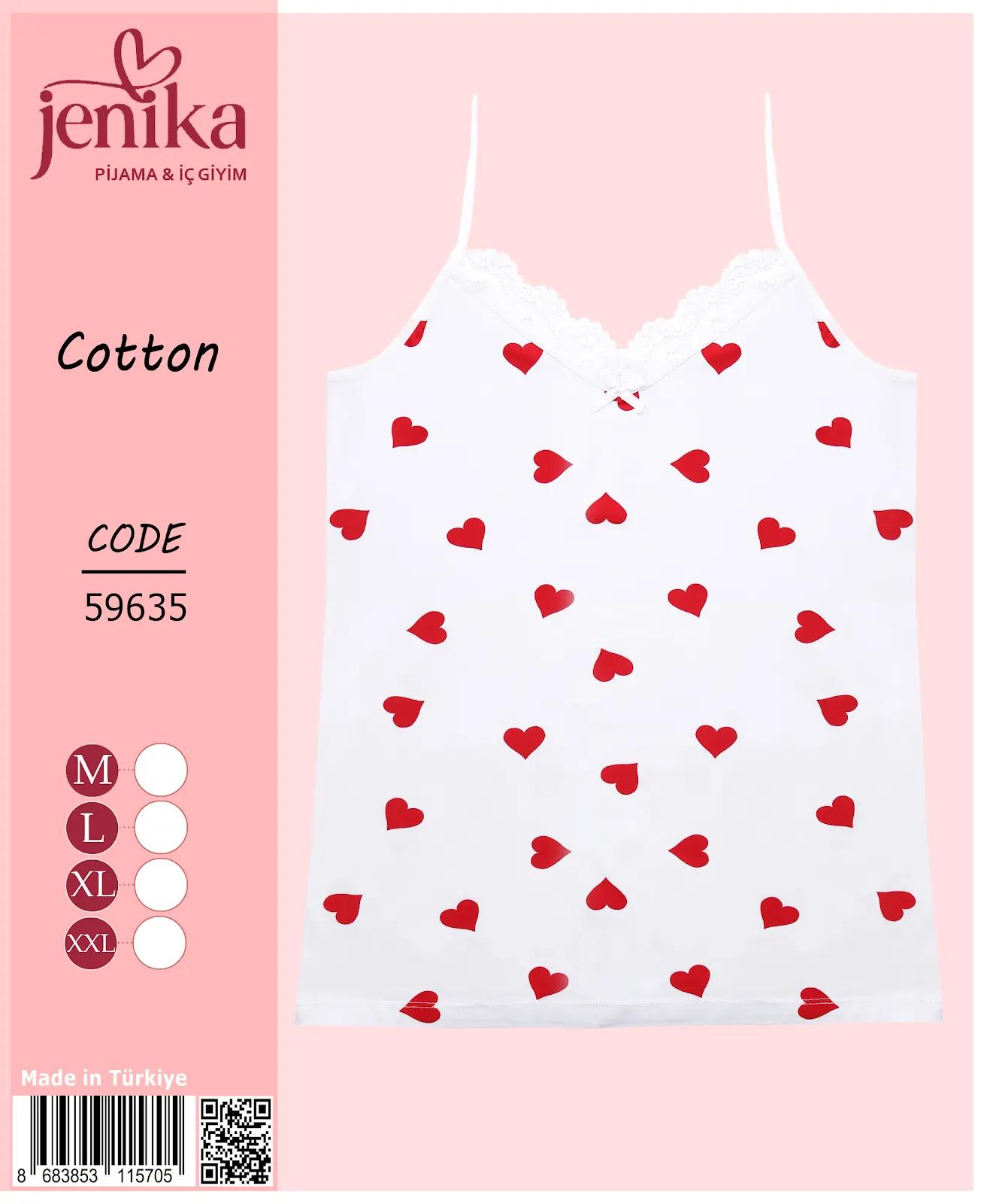 Jenika Collection Kadın Pamuklu Desenli Atlet – Rahat, Şık ve Nefes Alabilen İç Giyim - Desen - 7