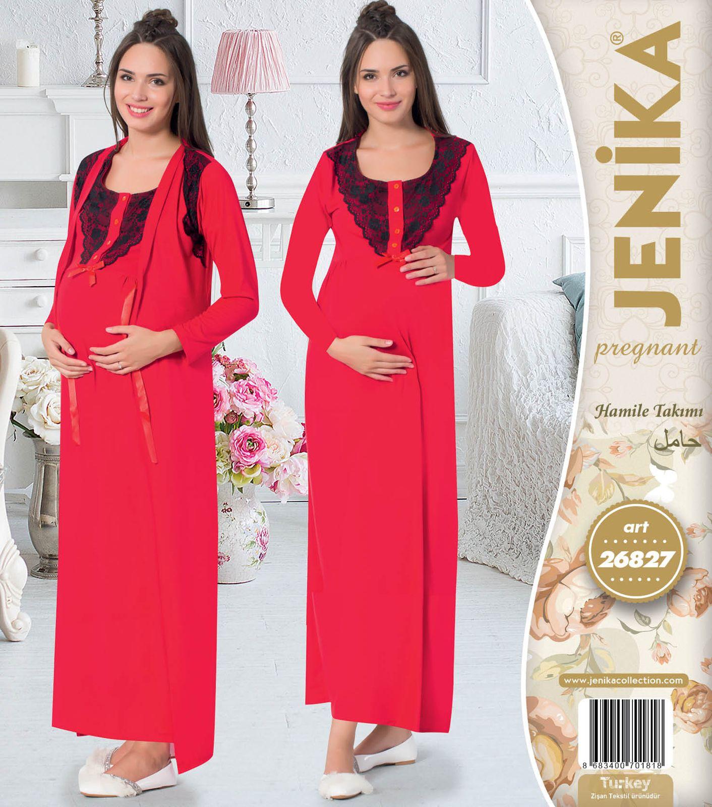 Jenika Collection Kadın Hamile ve Lohusa 2’li Pijama Takımı – Pamuklu - 26827