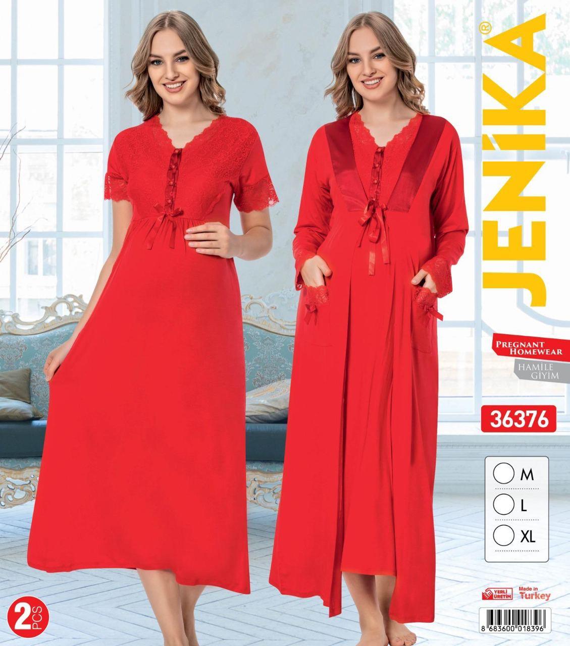 Jenika Collection Kadın Hamile ve Lohusa 2’li Pijama Takımı – Pamuklu - 36376