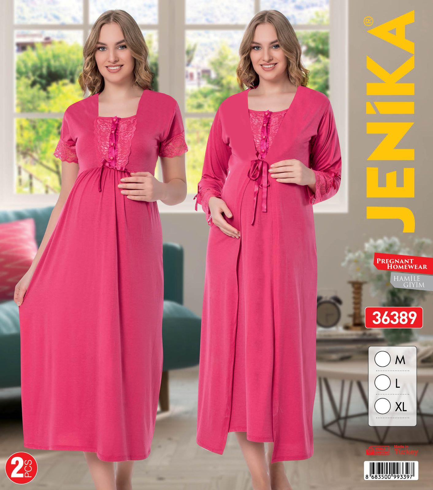Jenika Collection Kadın Hamile ve Lohusa 2’li Pijama Takımı – Pamuklu - 36389