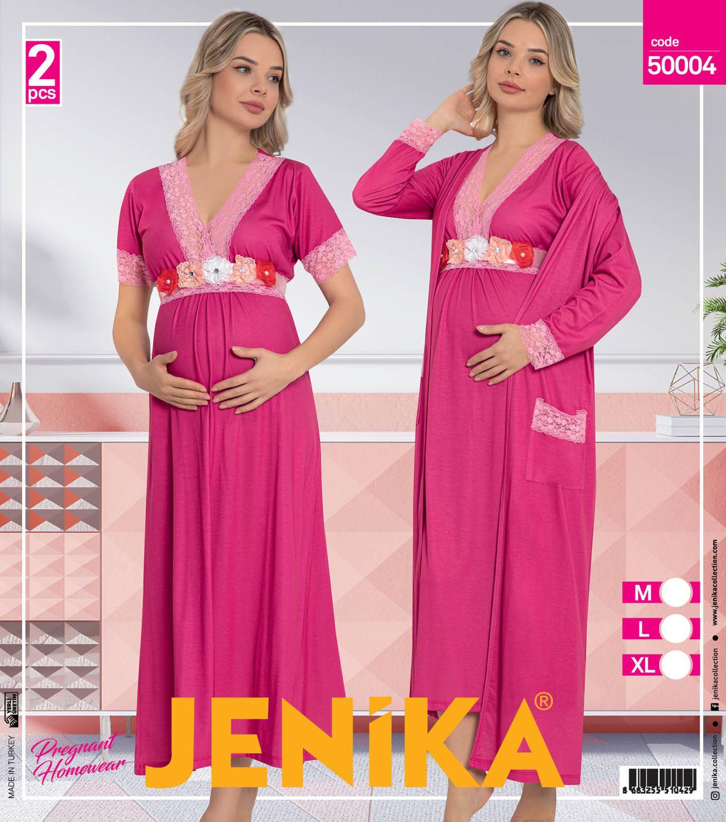 Jenika Collection Kadın Hamile ve Lohusa 2’li Pijama Takımı – Pamuklu - 50004