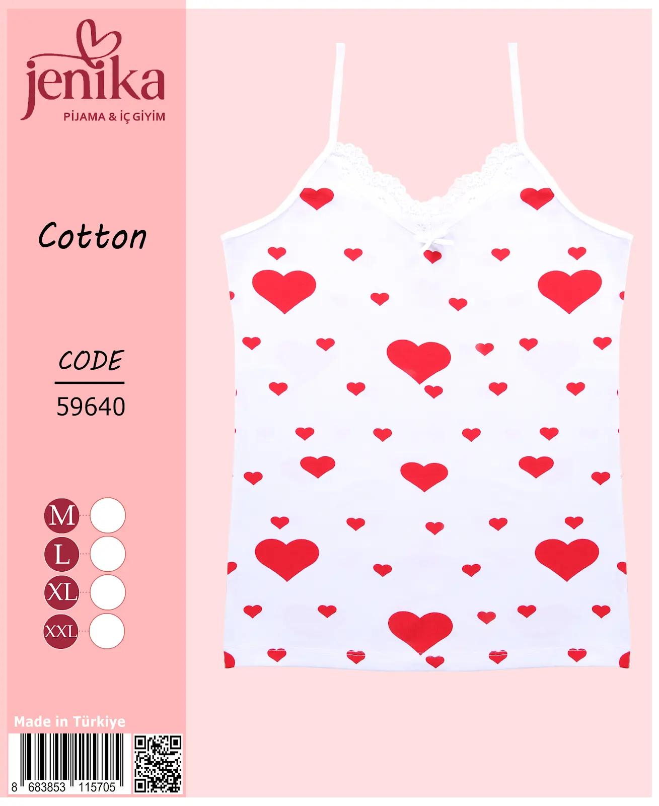 Jenika Collection Kadın Pamuklu Desenli Atlet – Rahat, Şık ve Nefes Alabilen İç Giyim - Desen - 9