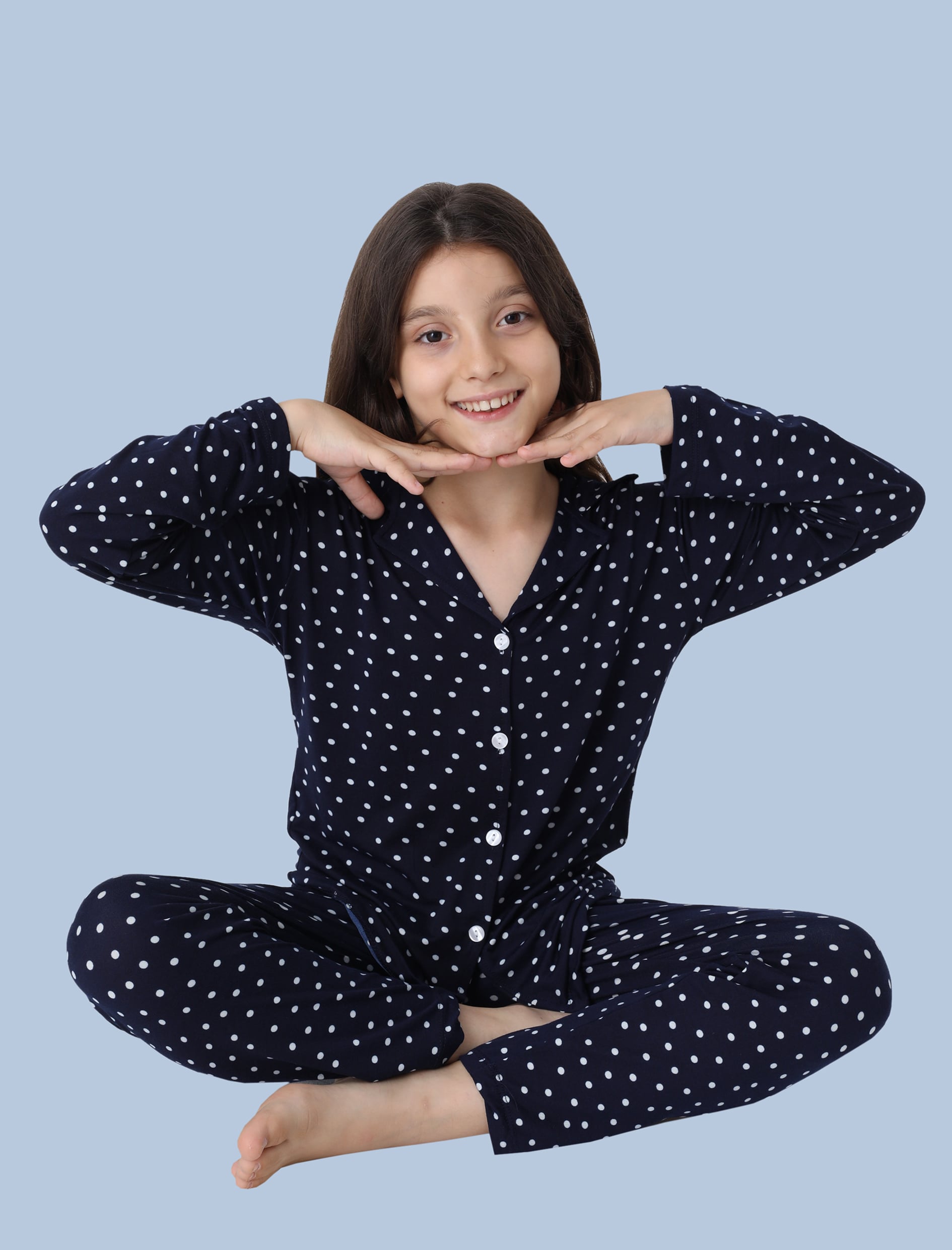 Çocuk Süet Kumaş Pijama Takımı – Kız ve Erkek, Rahat ve Yumuşak - 59663