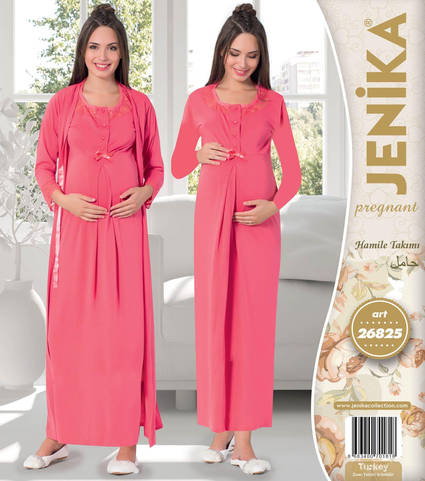 Jenika Collection Kadın Hamile ve Lohusa 2’li Pijama Takımı – Pamuklu - 26825