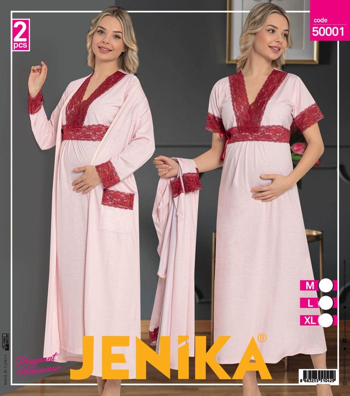 Jenika Collection Kadın Hamile ve Lohusa 2’li Pijama Takımı – Pamuklu - 50001