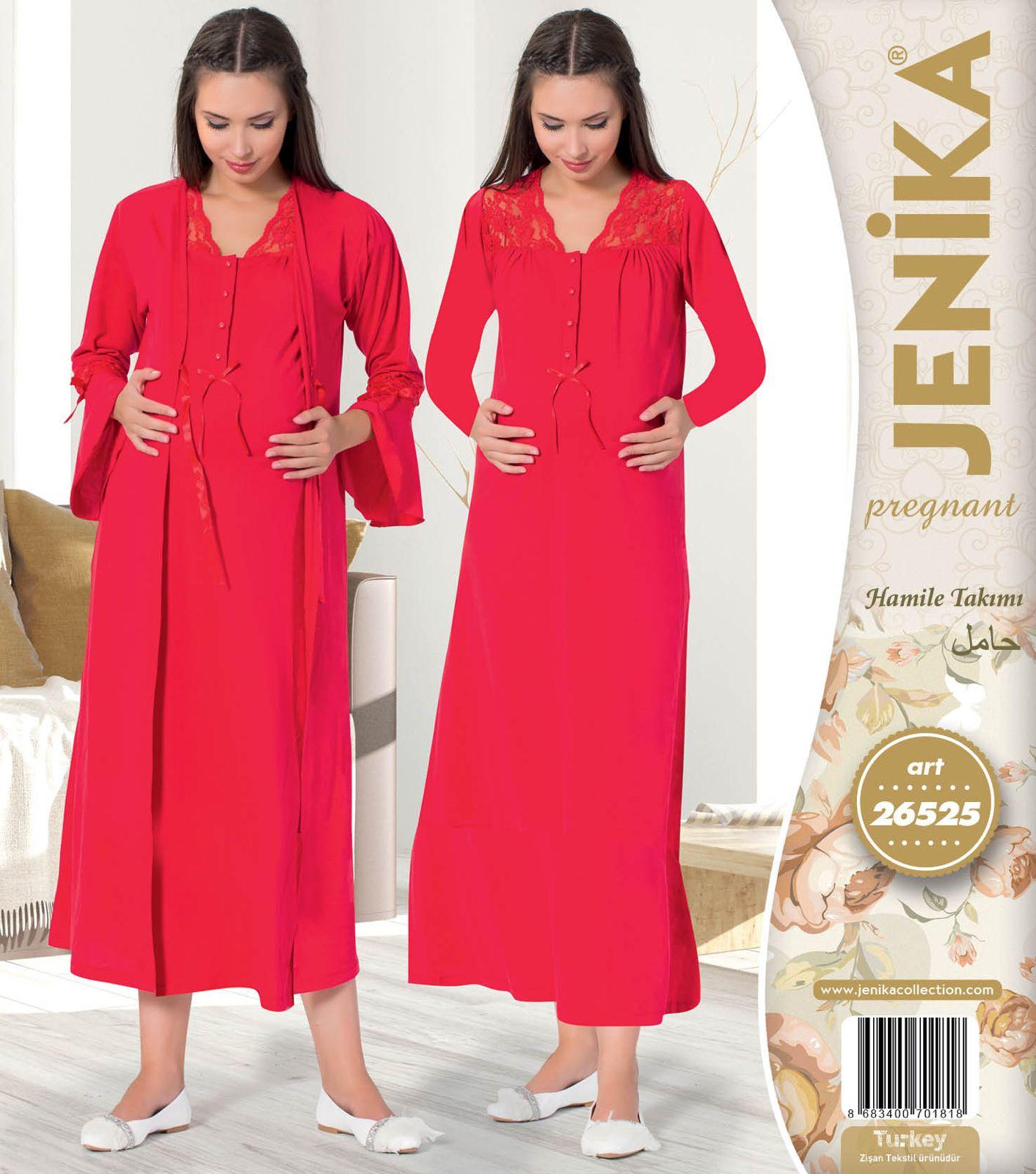 Jenika Collection Kadın Hamile ve Lohusa 2’li Pijama Takımı – Pamuklu - 26525