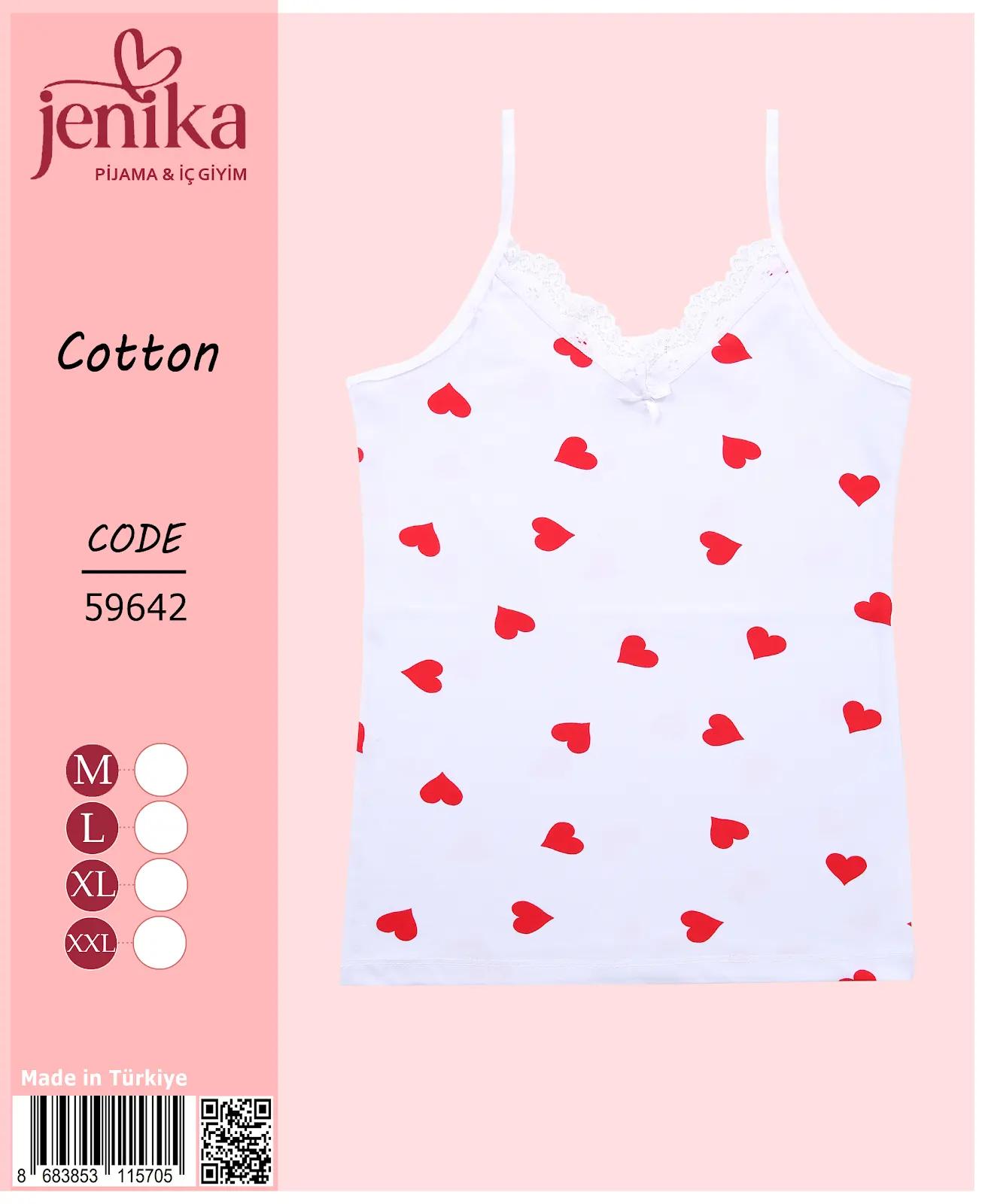 Jenika Collection Kadın Pamuklu Desenli Atlet – Rahat, Şık ve Nefes Alabilen İç Giyim - Desen - 17