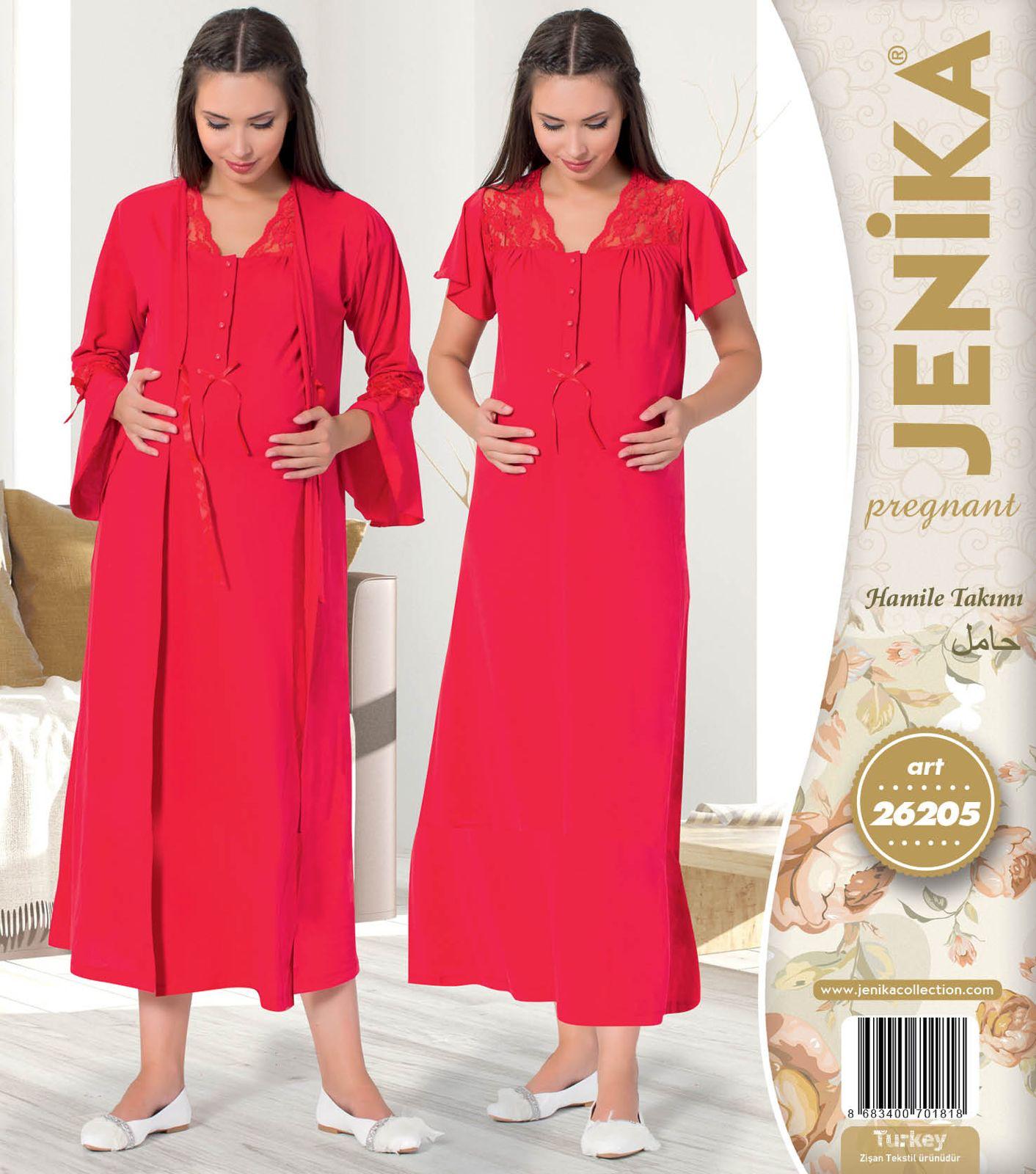 Jenika Collection Kadın Hamile ve Lohusa 2’li Pijama Takımı – Pamuklu - 26205
