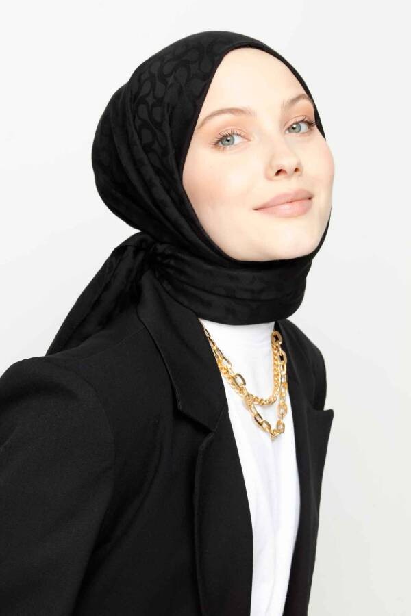 BLOOM DESEN ŞAL - SİYAH