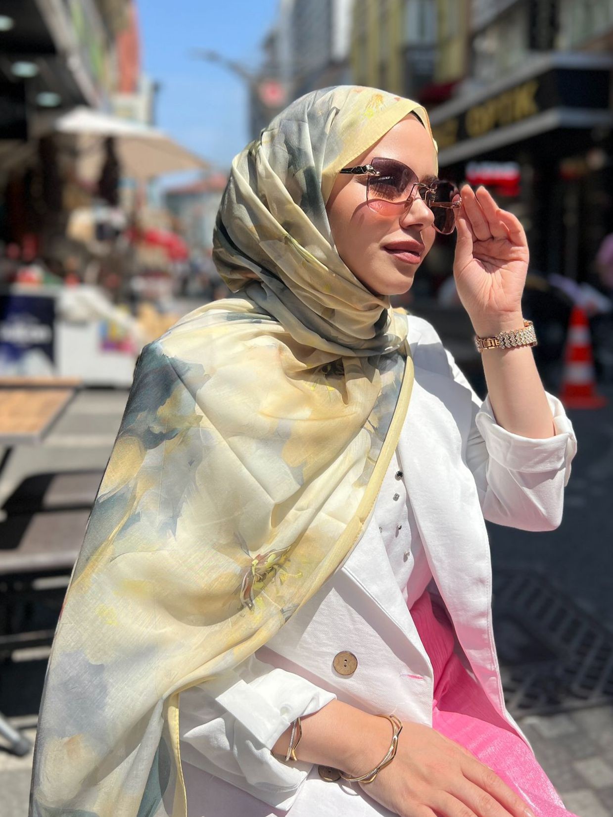 DESENLİ PAMUK VUAL ŞAL