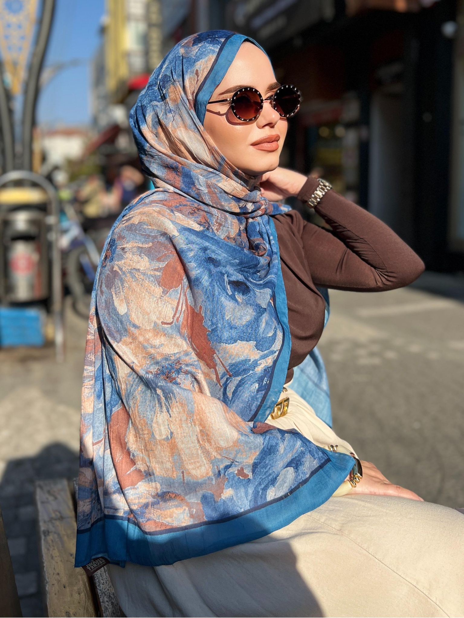 DESENLİ BAMBU ŞAL