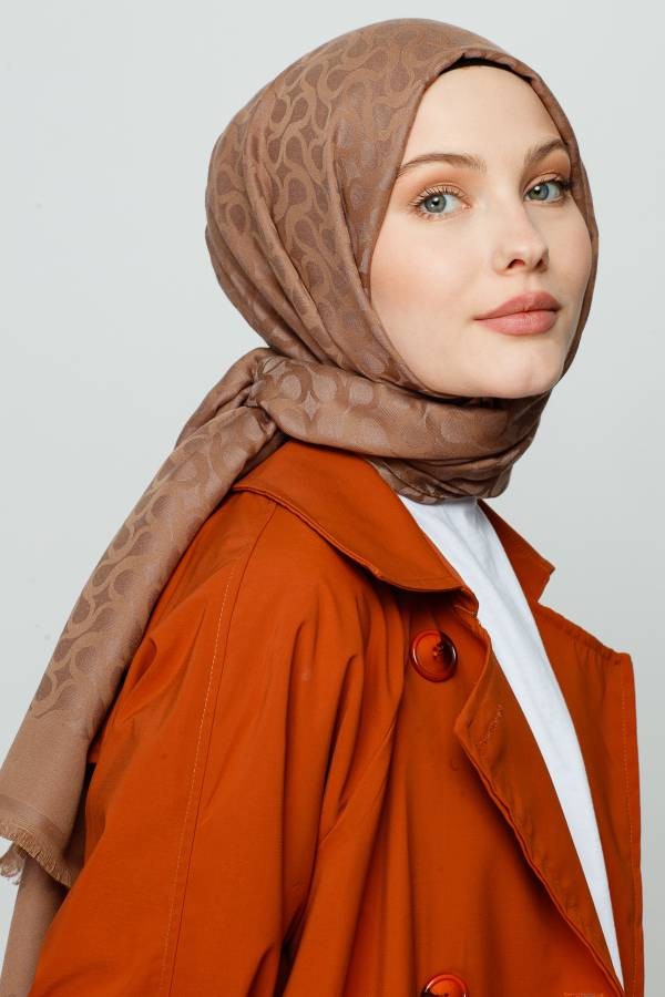 BLOOM DESEN ŞAL - MOCHA